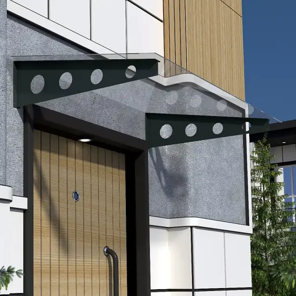 Cam Sundurma Modern Antrasit Şeffaf