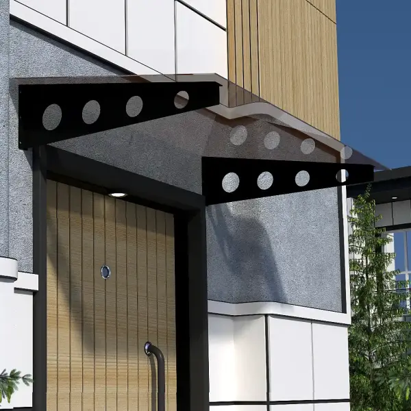 Cam Sundurma Modern Siyah Füme