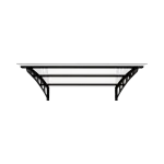 Solid Sundurma Modern Siyah Şeffaf